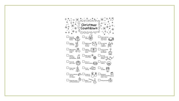 Christmas Countdown Printable Poster, 1 of 4