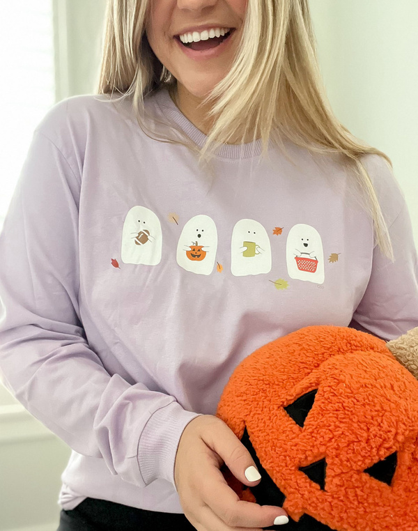 Ghosts Day Out - Callie Long-Sleeve Tee - Lilac, 2 of 4