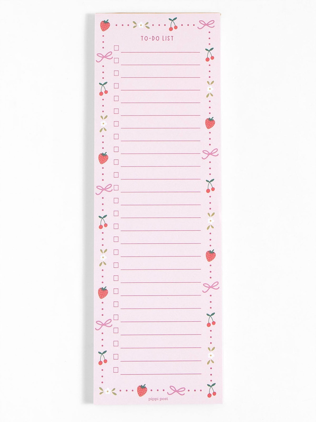 Berries & Bows 4×12 To Do Notepad, 1 of 2