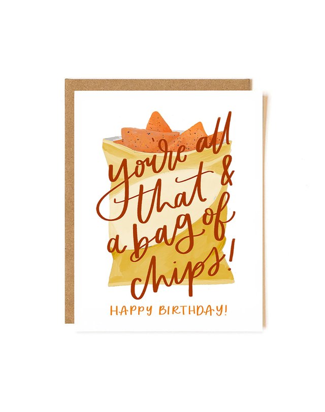 Birthday Chips Greeting Card, 1 of 1