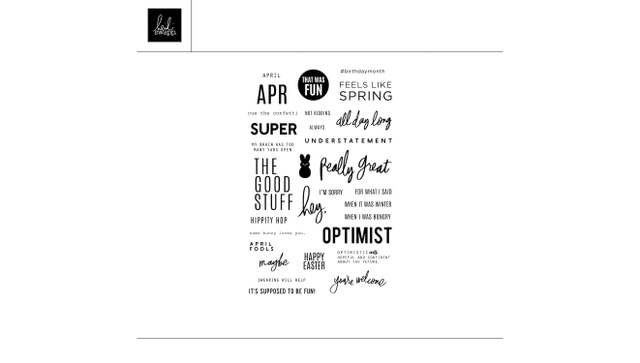 Digital April Captions Stamp, 1 of 1