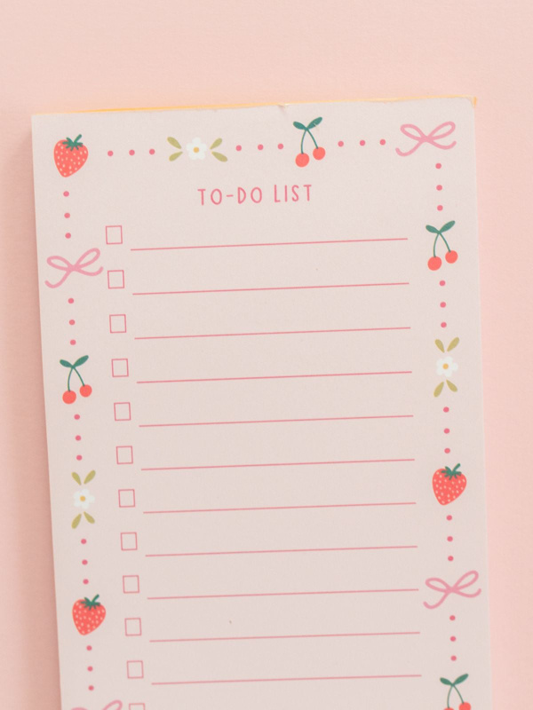 Berries & Bows 4×12 To Do Notepad, 2 of 2