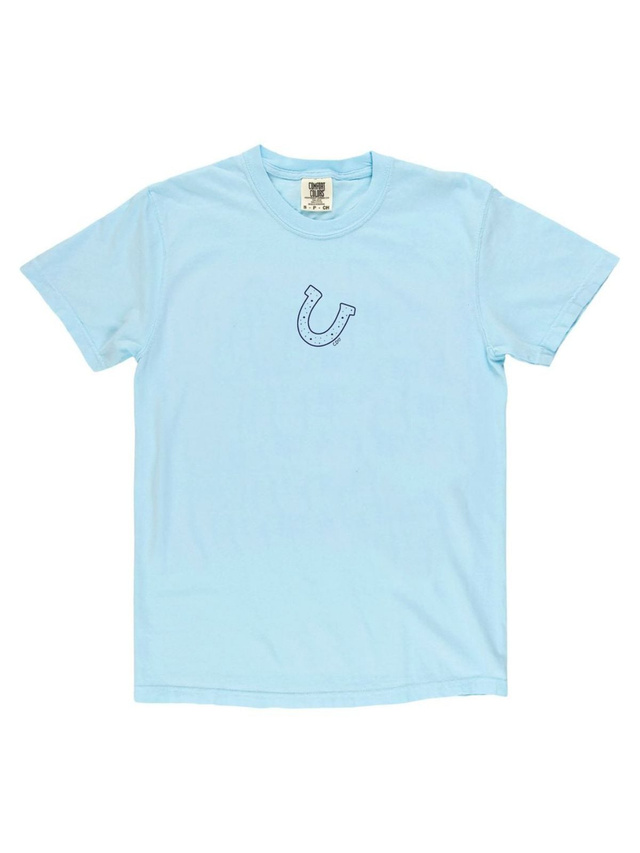 Horseshoe Howdy Western Tee - Chambray, 3 of 5