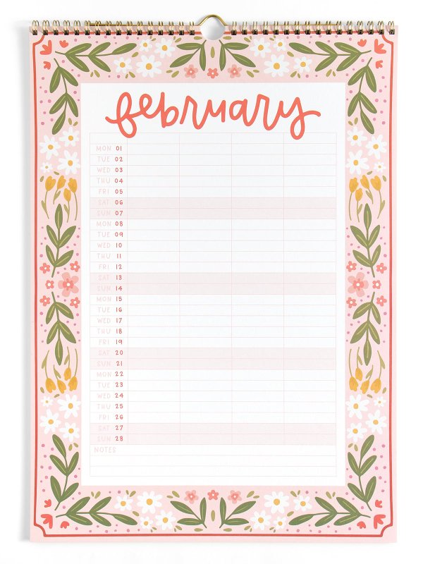 Family Planner 2027 Floral Spiral Hanging Wall Calendar, 8 of 10