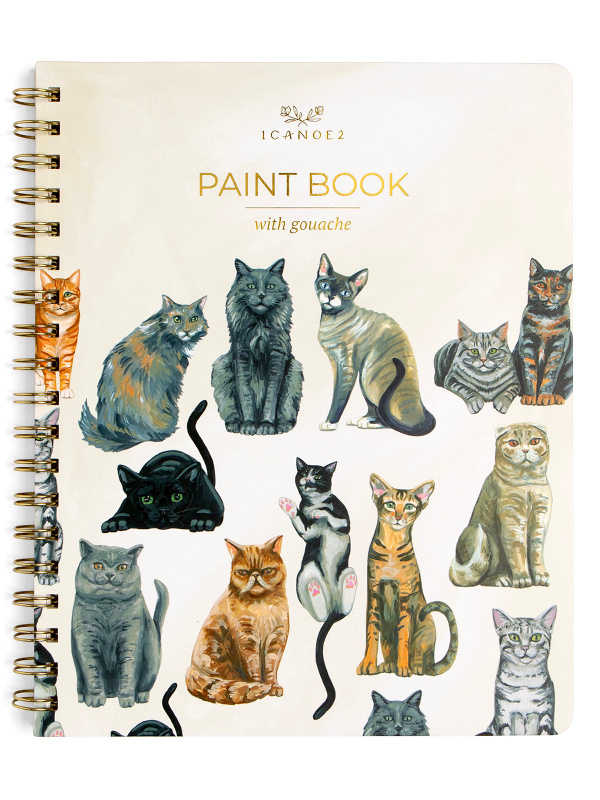 Feline Friends Cats Learn-To-Paint Gouache Paint Book, 5 of 7