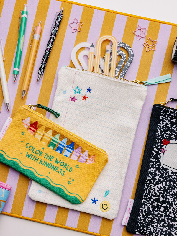 Color the World with Kindness Crayon Box Canvas Pouch, 4 of 4