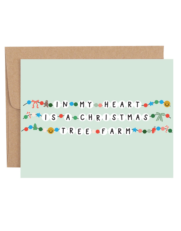 Christmas Tree Farm Swiftie Greeting Card, 1 of 2