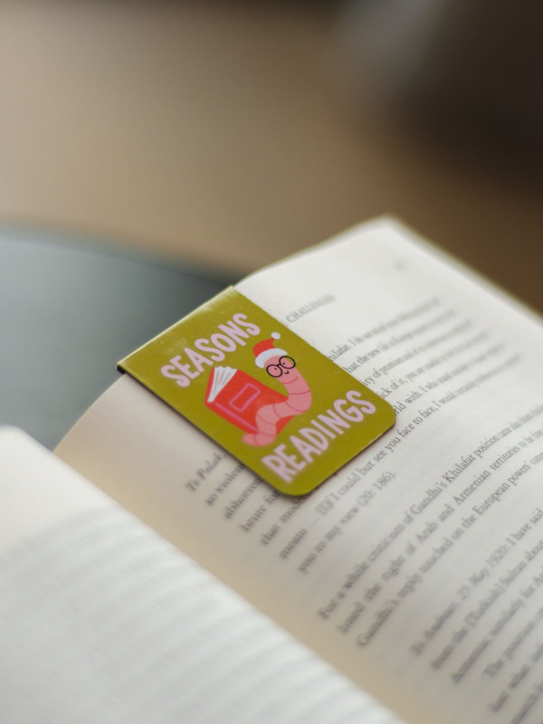 Merry Bookmas Christmas Magnetic Bookmarks Set of 4, 2 of 7