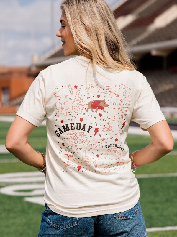 Fayetteville Football Game Day Tee - Ivory, 1 of 5
