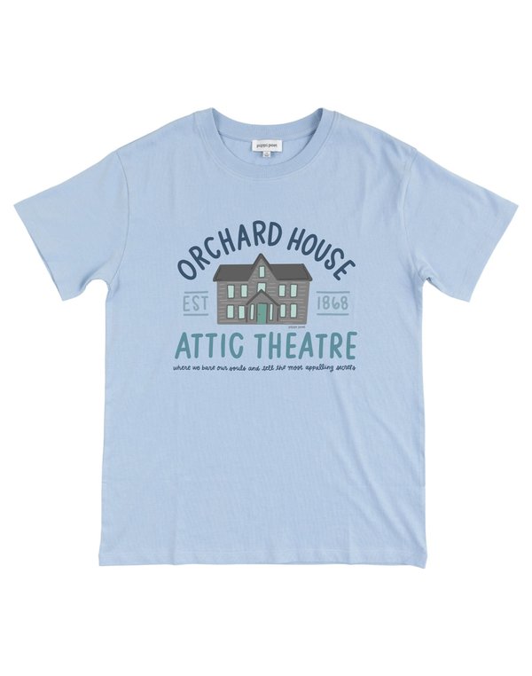 Orchard House Attic Theatre Tee - Hydrangea, 4 of 4