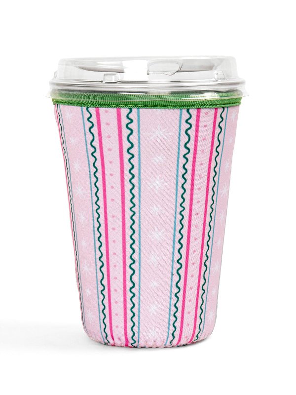 Pink & Green Striped Drink Sleeve, 4 of 5