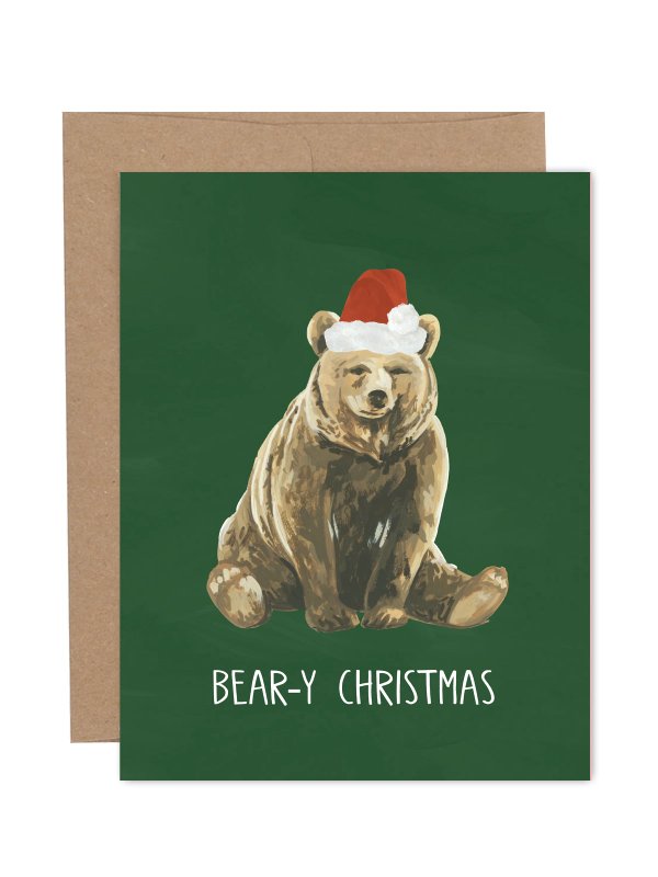 Bear-y Christmas Greeting Card, 1 of 1