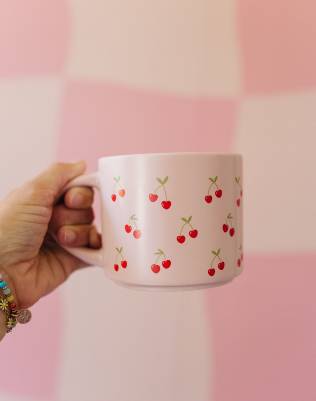 Cherries Large Ceramic Mug, 2 of 3
