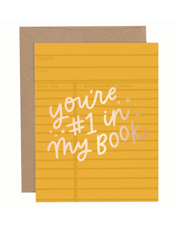 Number One In My Book Greeting Card, 1 of 1