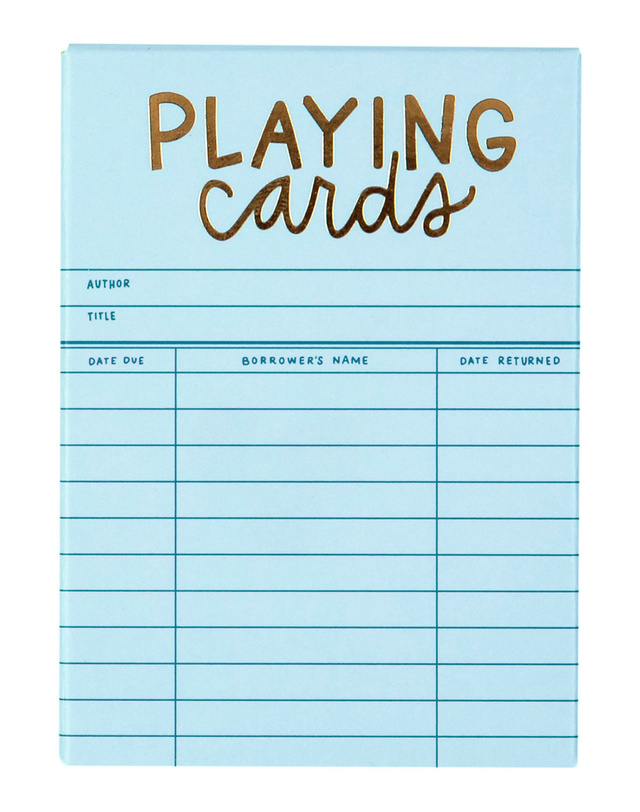 Sky Blue Library Card Deck Of Playing Cards, 8 of 8
