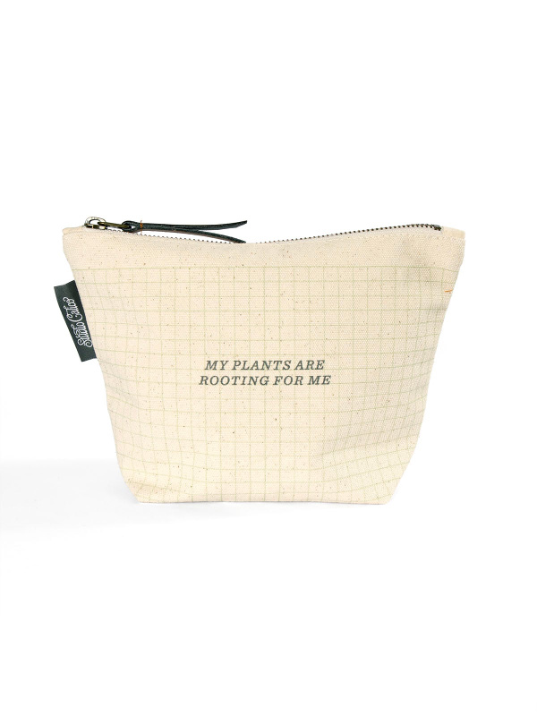 My Plants Are Rooting For Me Zippered Canvas Pouch, 1 of 3