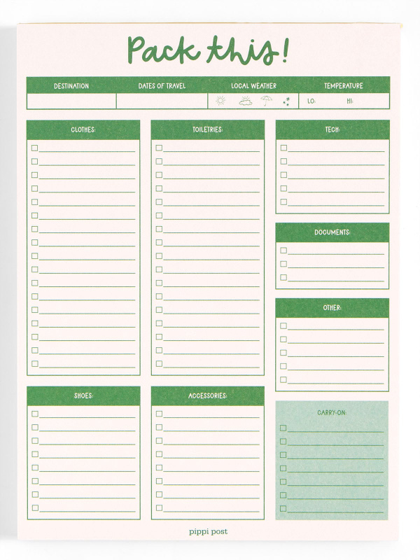 Pack This Travel Planning 6×8 Notepad, 2 of 2