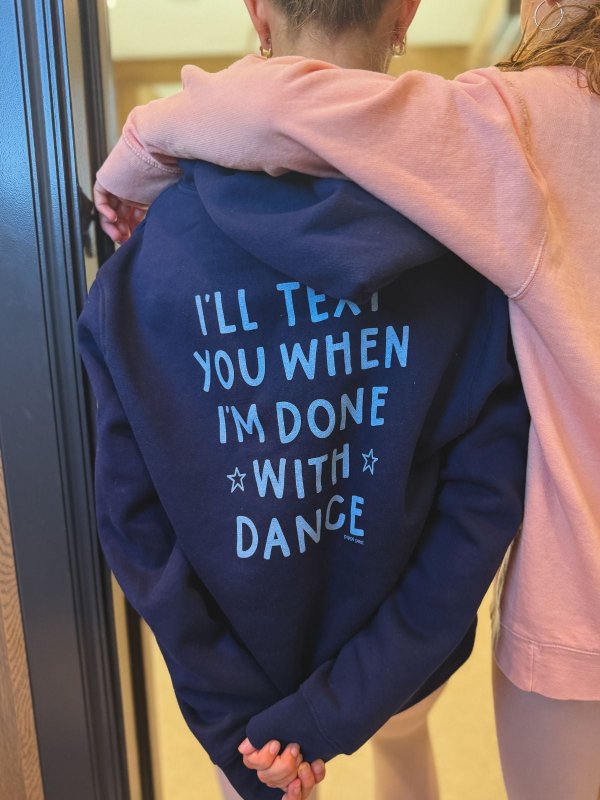 I'll Text You When I'm Done Dance Studio Hoodie Sweatshirt - Navy, 4 of 6