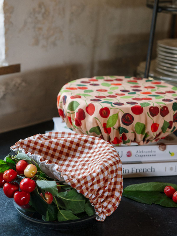 Cherry Grove Reusable Fabric Bowl Cover Set, 1 of 9