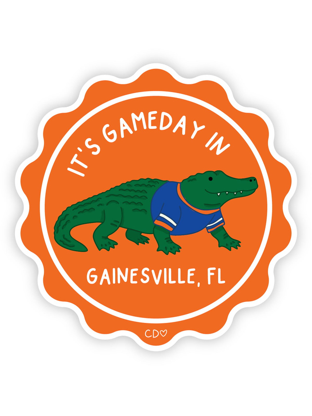 Gainesville Football Game Day Mascot Decal Sticker, 2 of 4