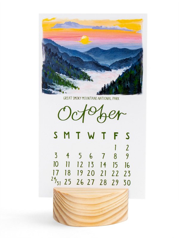 National Parks 2027 Mini Desk Calendar + Wooden Block, 4 of 8