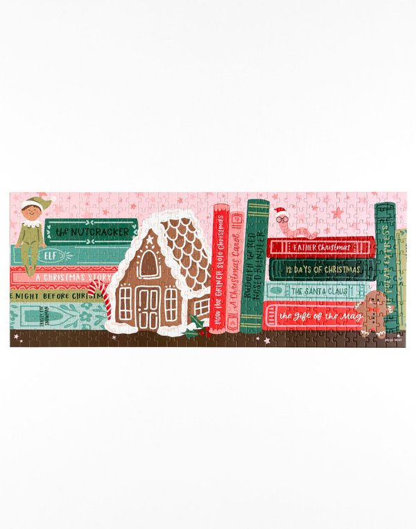 Holiday Bookshelf - 400 Piece Panoramic Jigsaw Puzzle, 6 of 7