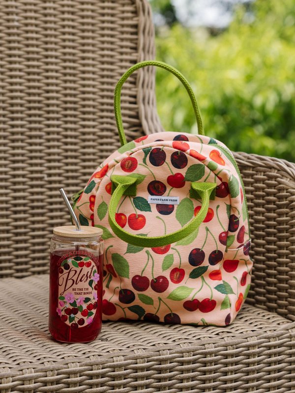 Cherry Grove Reusable Canvas Lunch Tote Bag, 6 of 8