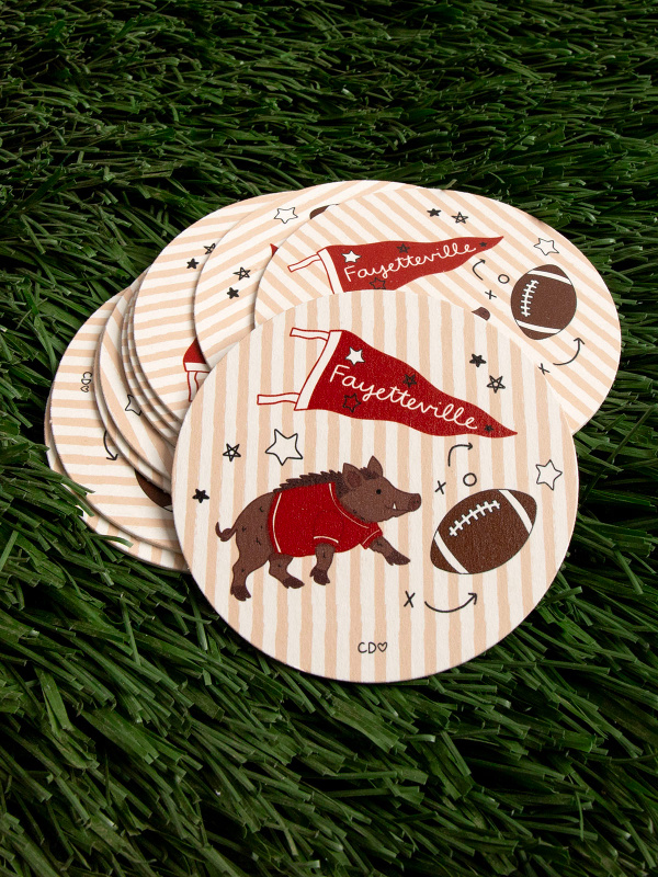 Fayetteville Football Game Day Paper Coasters - Set of 10, 1 of 3