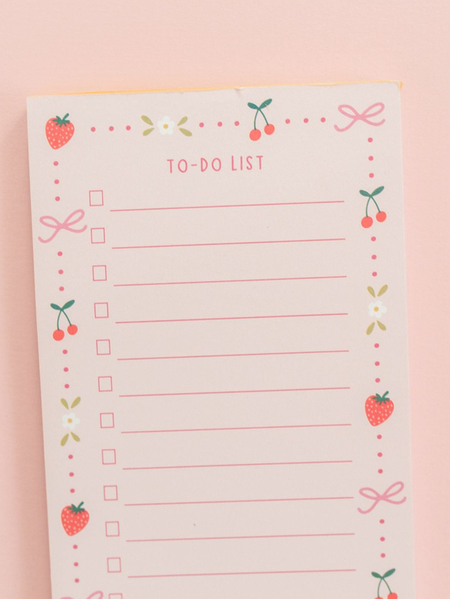 Berries & Bows 4×12 To Do Notepad, 2 of 2
