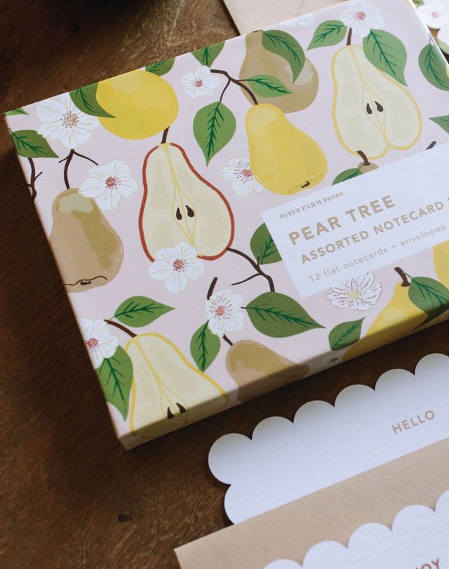 Pear Tree Assorted Notecard Set, 4 of 4