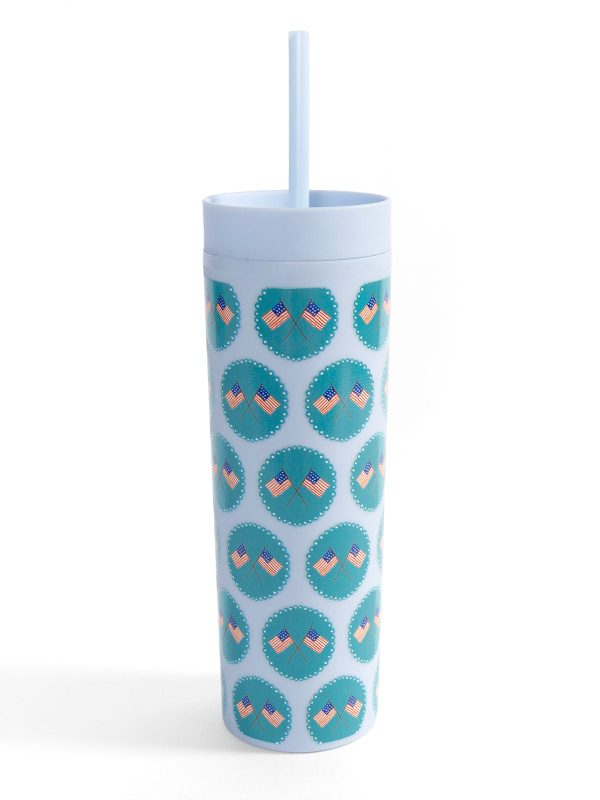 American Flags 16oz Skinny Acrylic Tumbler - Sky Blue, 3 of 3