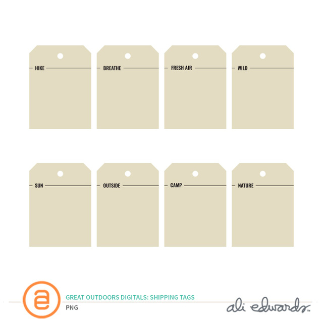 The Great Outdoors Digital Shipping Tags, 1 of 1