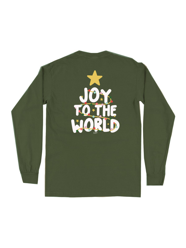 Joy to the World Christmas Long-Sleeve Tee - Hemp, 4 of 5