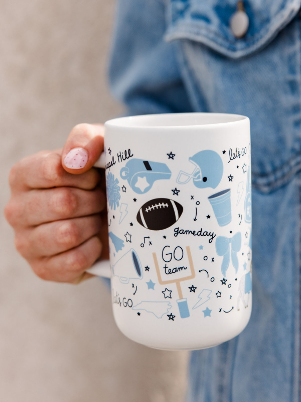 Chapel Hill Football Game Day Tall Ceramic Mug, 1 of 3