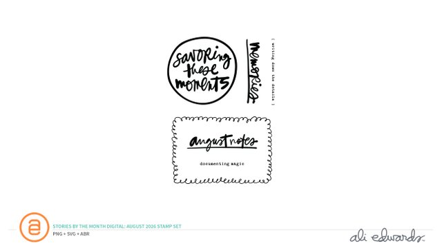 August 2026 3×4 Digital Stamp Set, 1 of 1