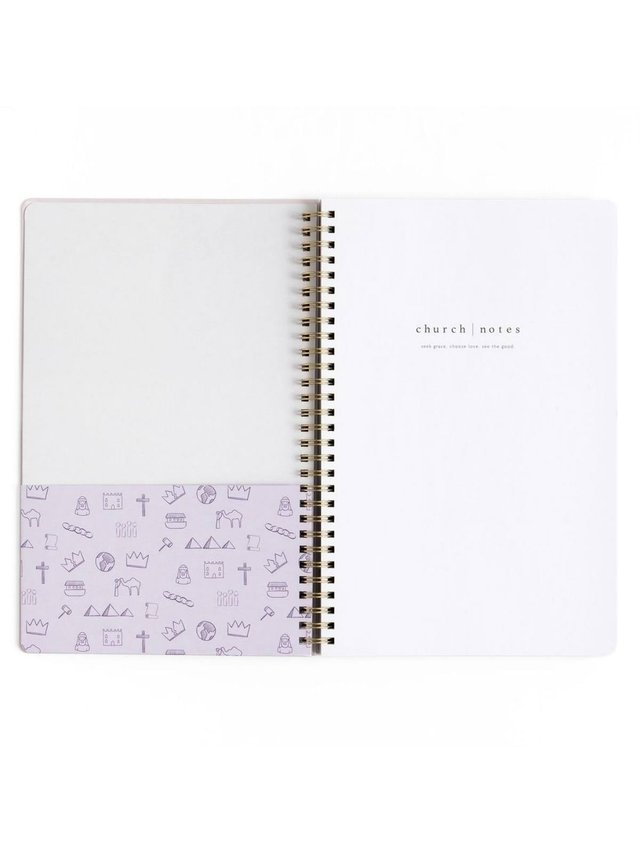 Lilac Bible Study Spiral Notebook with Reference Maps, 3 of 9