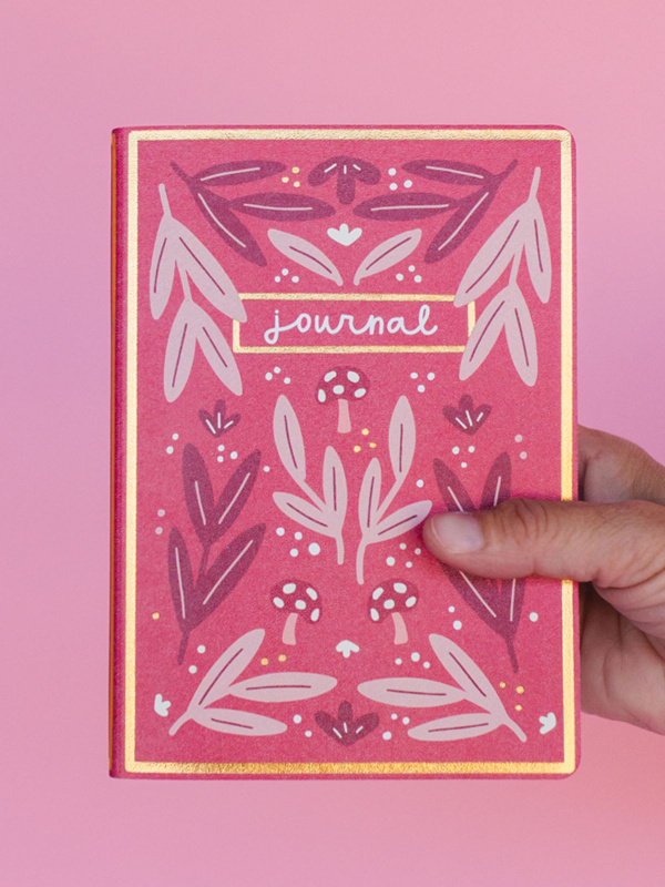 Red Mushrooms 5×7 Lined Softcover Book Journal, 1 of 6