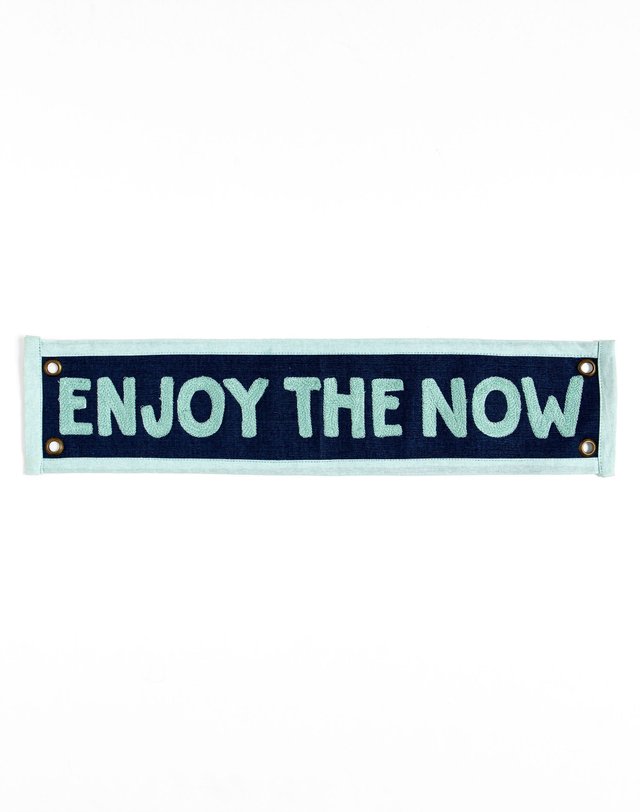 Enjoy The Now Embroidered Canvas Banner, 2 of 3