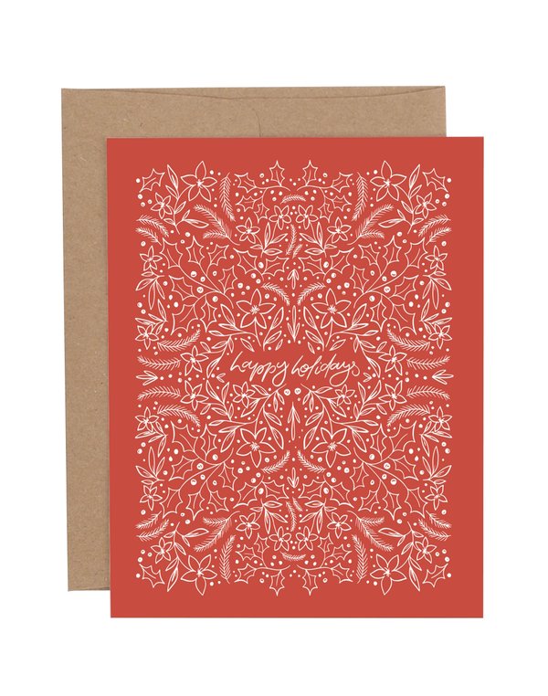 Holiday Tiny Floral Greeting Card, 1 of 1