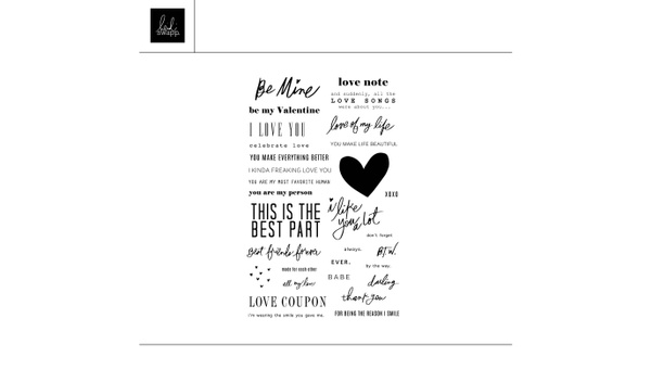 Digital Valentine Captions Stamp Set, 1 of 1