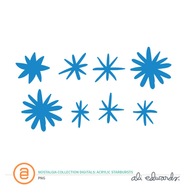 Nostalgia Collection Digital Acrylic Stars, 1 of 1