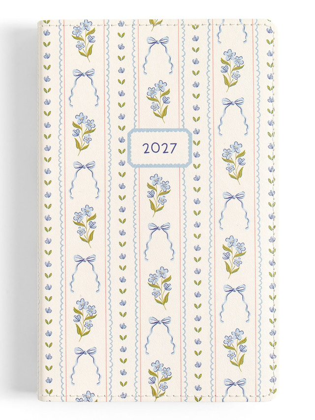 Blue Floral & Bows Petite Planner : 2027 Calendar Year, 5 of 14