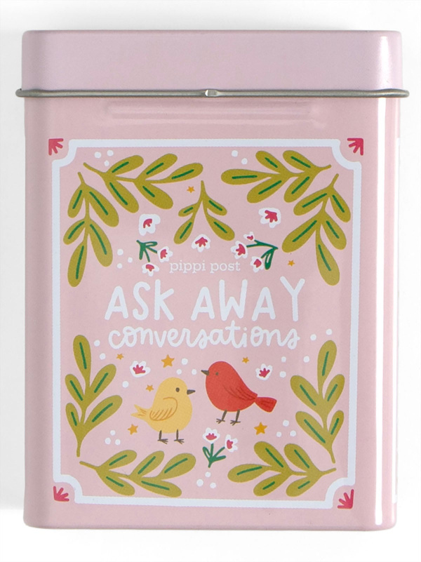 Ask Away Conversation Game - Deck of Cards + Storage Tin, 4 of 7