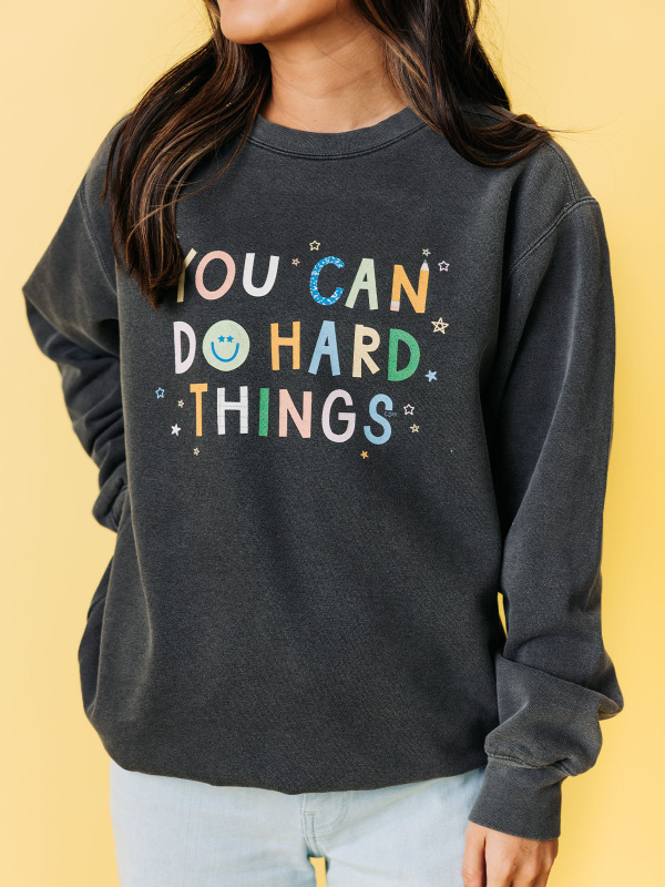 You Can Do Hard Things Sweatshirt - Pepper, 2 of 4