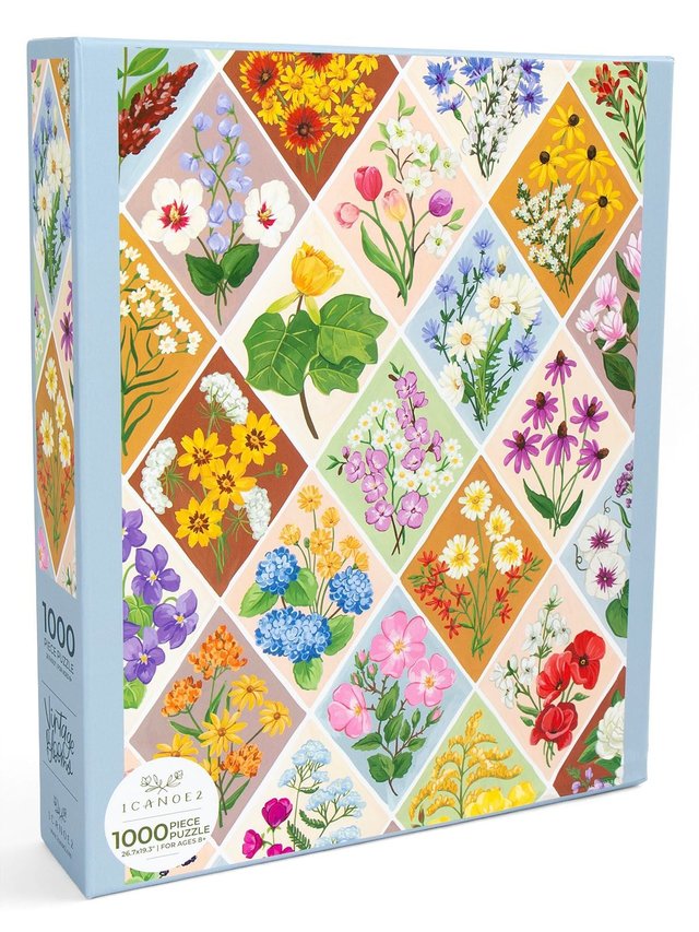 Vintage Blooms - 1,000 Piece Floral Jigsaw Puzzle, 1 of 9