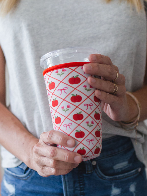 Apples & Bows Teacher Drink Sleeve, 4 of 8