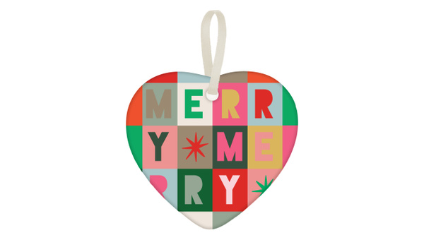 December Daily® 2026 Heart Ceramic Ornament, 1 of 1