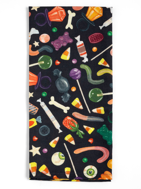 Spooky Sweets Halloween Candy Kitchen Tea Towel, 4 of 5
