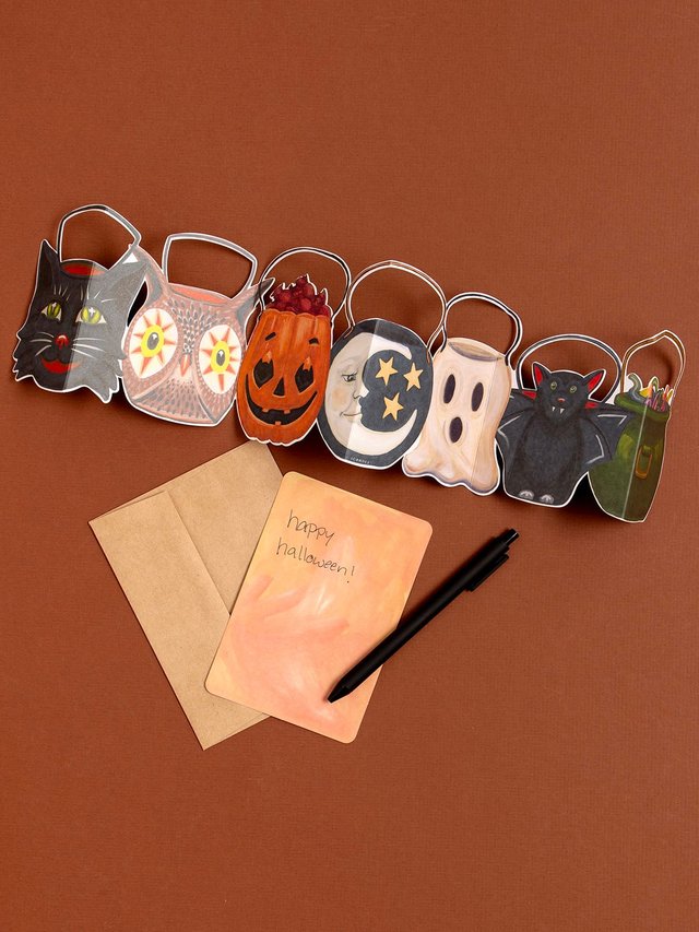 Spooky Sweets Halloween Accordion Greeting Card, 1 of 4