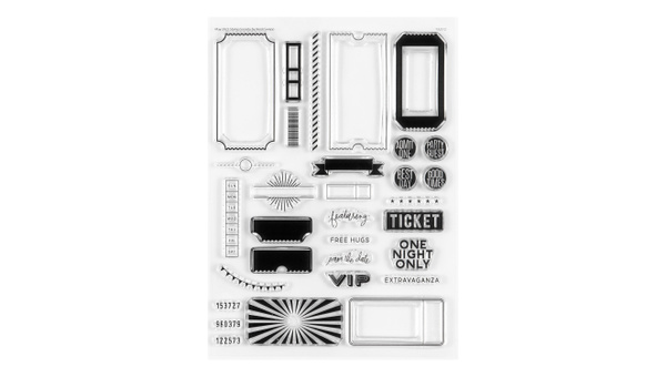 Stamp Set : 6×8 Admit One Ticket Stub - Heidi Swapp Shop